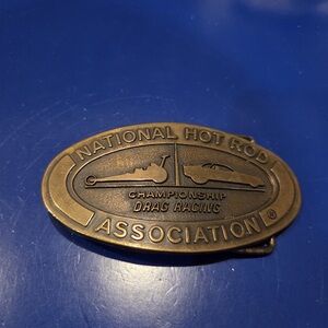 Vintage 1982 NHRA Championship Drag Racing Collectors  Belt Buckle Wally Parks